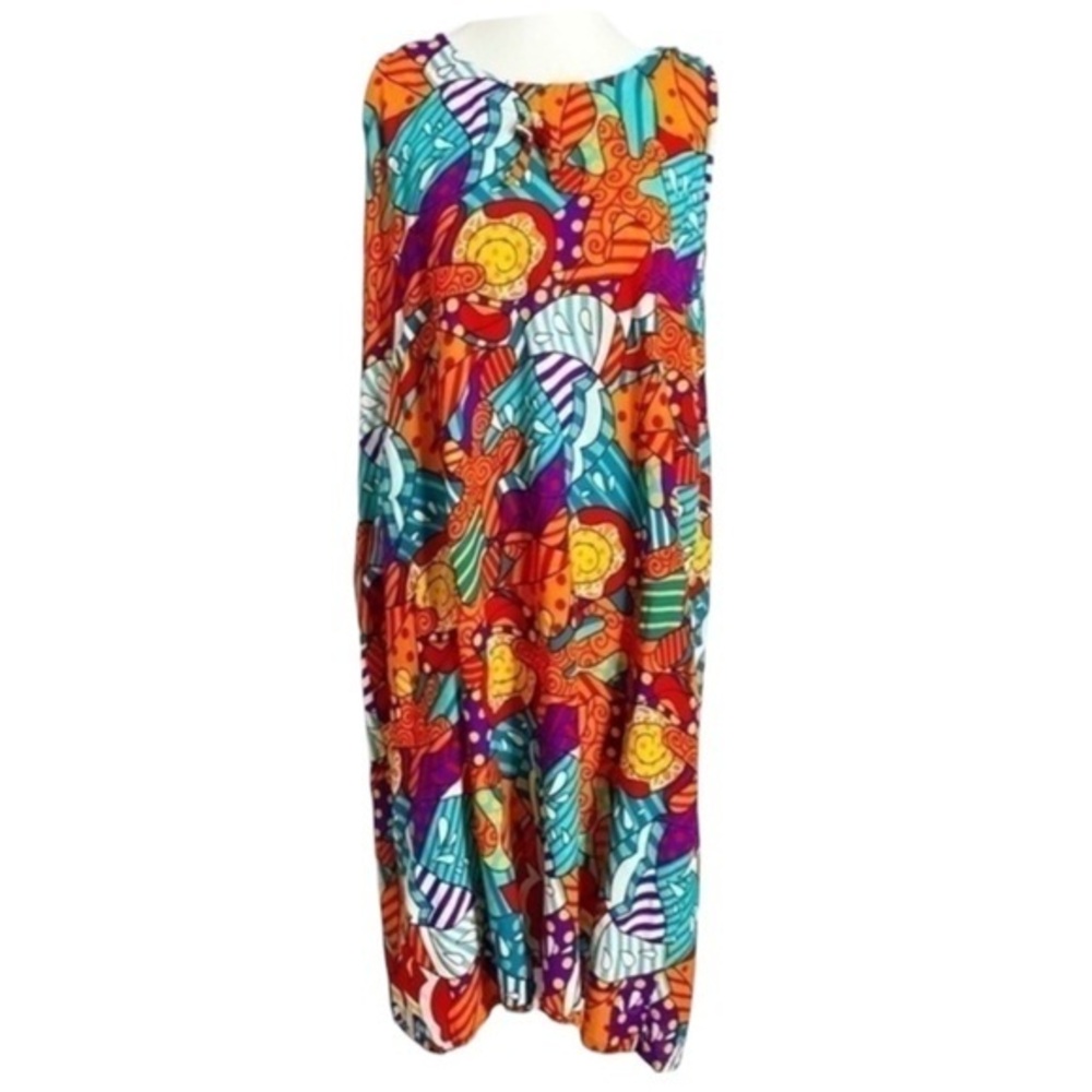 Colorful and Vibrant Rayon‎ Midi Dress